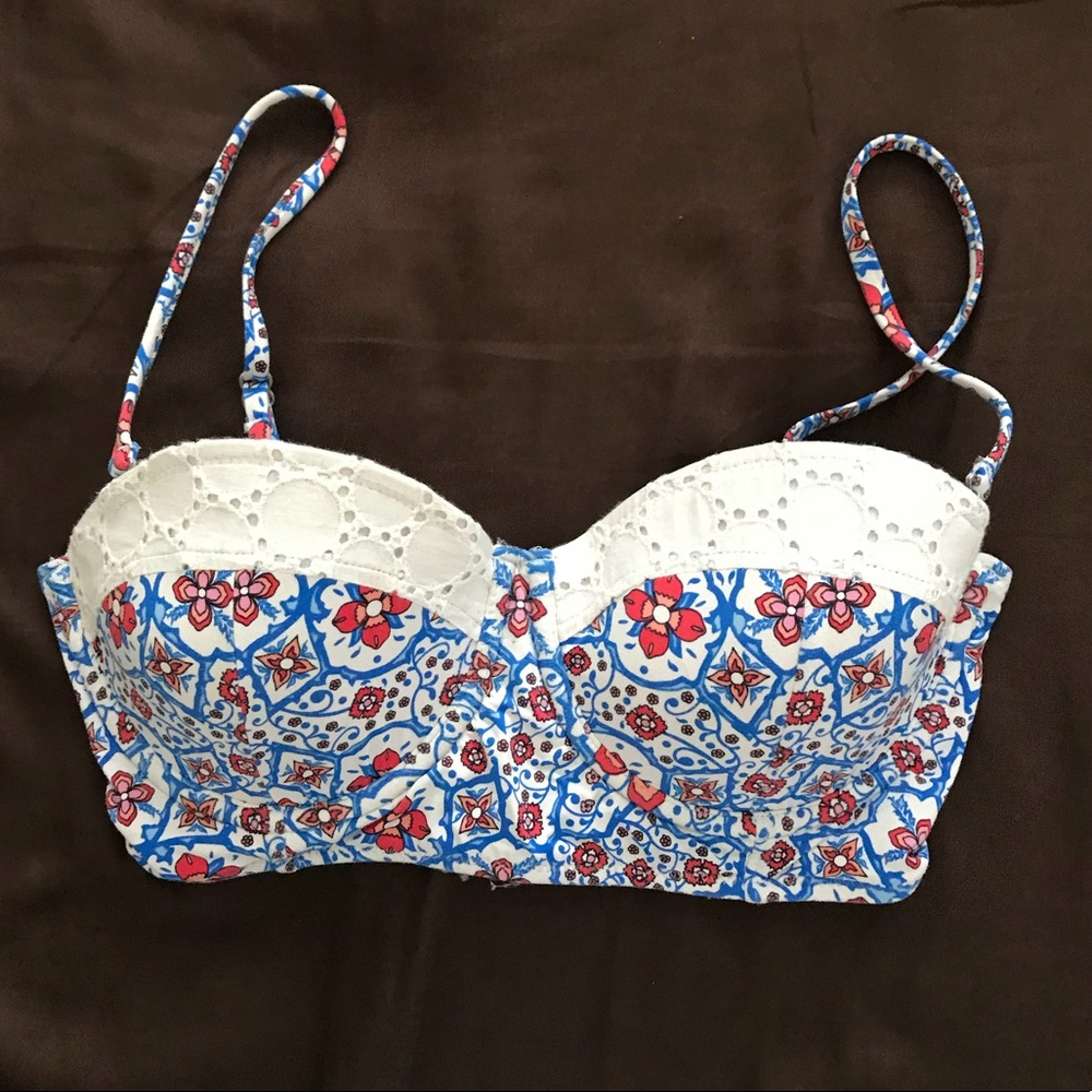 Floral bathing suit top